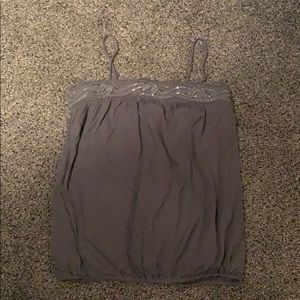 American Eagle adjustable strap grey tank